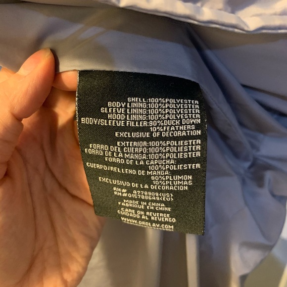 Lavender grey winter puffer jacket - Picture 5 of 6